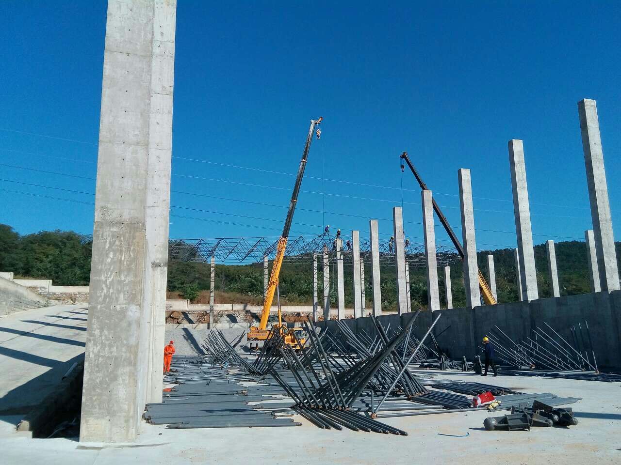 金山搅拌站网架